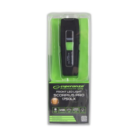 EOT060 Esperanza profesjonalna lampka rowerowa led na przód scorpius pro 1750 lx