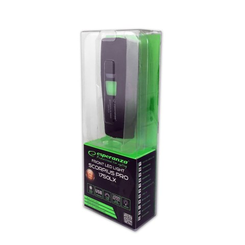 EOT060 Esperanza profesjonalna lampka rowerowa led na przód scorpius pro 1750 lx