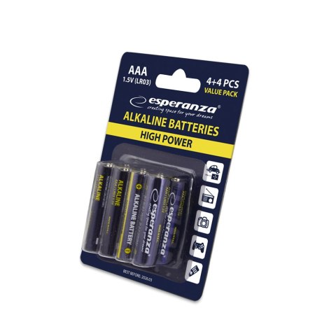 EZB104 Esperanza baterie alkaliczne aaa 8szt blister