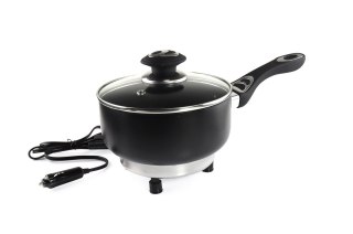 Rondel garnek elektryczny z pokrywką do samochodu 18 cm x 8 cm 250w 24v amio-02535