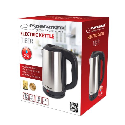 EKK036X Esperanza czajnik elektryczny tiber 2.5 l inox
