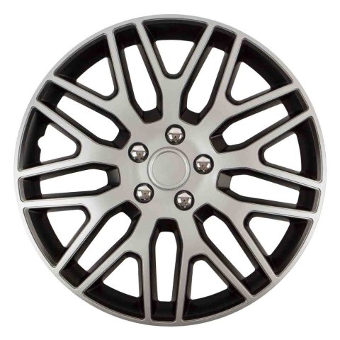 Kołpak samochodowy dakar nc 17" cali silver&black ze śrubami chrom
