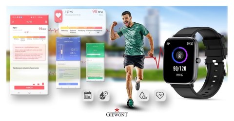 Giewont Smartwatch GIEWONT Dynamic SmartCall GW230-2 - Carbon/Carbon