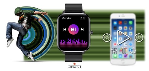 Giewont Smartwatch GIEWONT Dynamic SmartCall GW230-2 - Carbon/Carbon