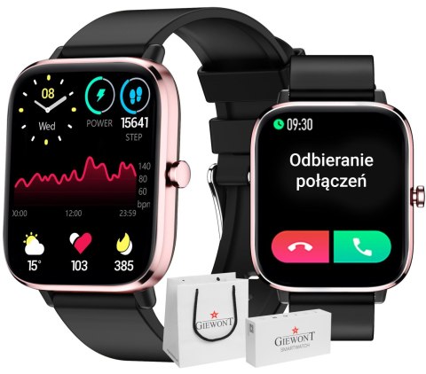 Giewont Smartwatch GIEWONT Dynamic SmartCall GW230-3 - Rose Gold/Black Effect