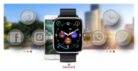 Giewont Smartwatch GIEWONT Dynamic SmartCall GW230-3 - Rose Gold/Black Effect