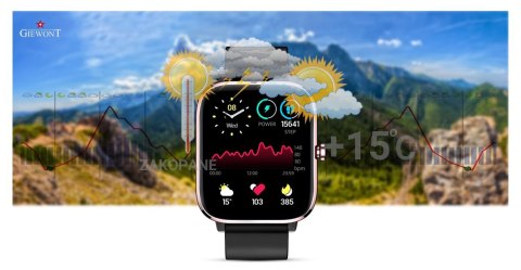 Giewont Smartwatch GIEWONT Dynamic SmartCall GW230-3 - Rose Gold/Black Effect
