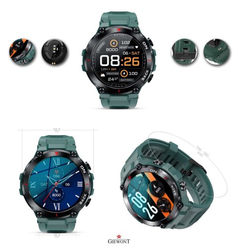 Giewont Smartwatch GIEWONT Pionier GPS GW460-2 - Sea Green