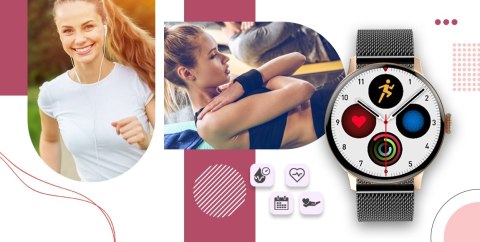 Giewont Smartwatch GIEWONT Supernova SmartCall GW330-4 Black Shine/Powder Pink