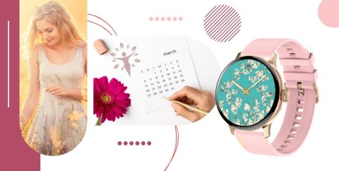 Giewont Smartwatch GIEWONT Supernova SmartCall GW330-4 Black Shine/Powder Pink