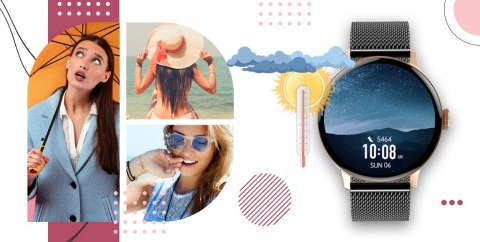 Giewont Smartwatch GIEWONT Supernova SmartCall GW330-4 Black Shine/Powder Pink