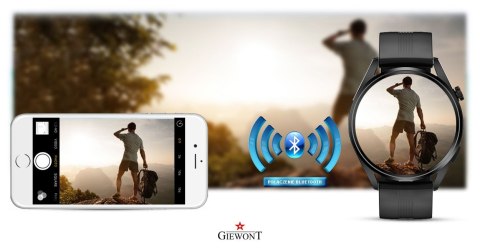 Giewont Smartwatch GIEWONT Vertex SmartCall GW450-1 Carbon/Carbon Silikon