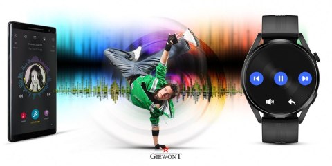 Giewont Smartwatch GIEWONT Vertex SmartCall GW450-1 Carbon/Carbon Silikon
