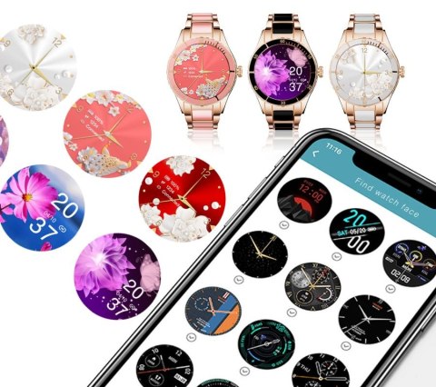 RUBICON Smartwatch Damski Rubicon RNCE82 Różowy