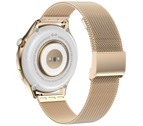 RUBICON Smartwatch Damski Rubicon RNCF02-2 Złoty + Pasek Różowy