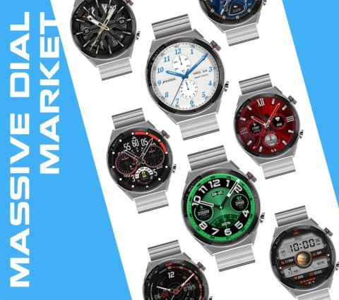 RUBICON Smartwatch Rubicon RNCE99 Black Metal + Silicon SMARUB194