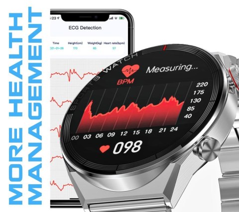 RUBICON Smartwatch Rubicon RNCE99 Black Metal + Silicon SMARUB194