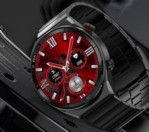 RUBICON Smartwatch Rubicon RNCE99 Black Metal + Silicon SMARUB194