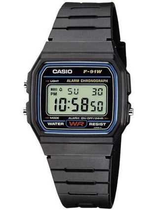 Casio ZEGAREK MĘSKI CASIO F-91W-1YER (zd086a) - KLASYKA + BOX