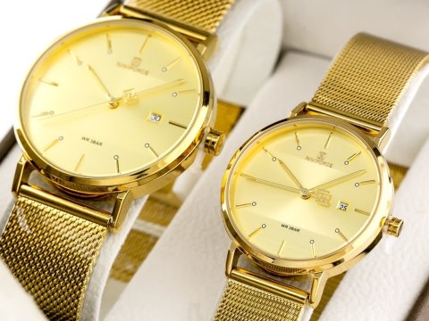 Naviforce KOMPLET PREZENTOWY 2 ZEGARKÓW (MĘSKI I DAMSKI) NAVIFORCE - NF3008G+L (zn113c)