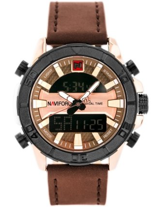 Naviforce ZEGAREK MĘSKI NAVIFORCE - NF9114 (zn046e) - brown/rosegold