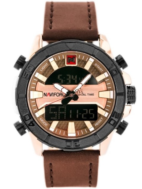 Naviforce ZEGAREK MĘSKI NAVIFORCE - NF9114 (zn046e) - brown/rosegold