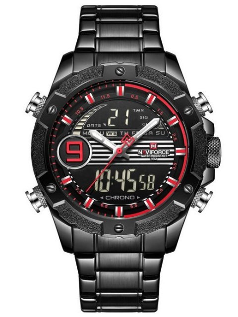 Naviforce ZEGAREK MĘSKI NAVIFORCE - NF9146S (zn089b) - black/red + BOX