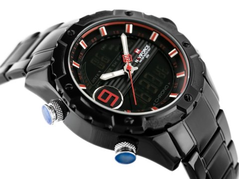 Naviforce ZEGAREK MĘSKI NAVIFORCE - NF9146S (zn089b) - black/red + BOX