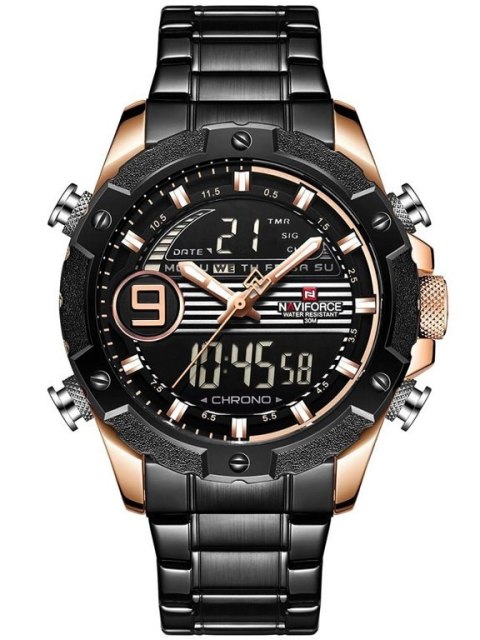 Naviforce ZEGAREK MĘSKI NAVIFORCE - NF9146S (zn089c) - black/rosegold + BOX