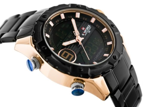 Naviforce ZEGAREK MĘSKI NAVIFORCE - NF9146S (zn089c) - black/rosegold + BOX
