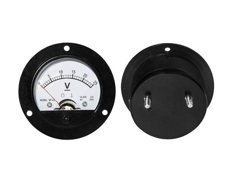51-125# Miernik analogowy voltomierz okrągły 25v