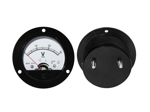 51-130# Miernik analogowy voltomierz okrągły 30v