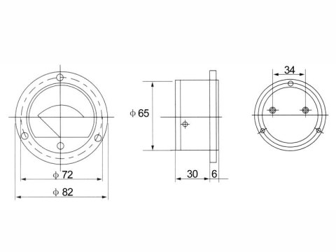 51-130# Miernik analogowy voltomierz okrągły 30v