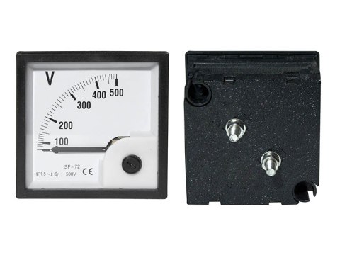 51-350# Miernik analogowy voltomierz kwadrat duży 500v