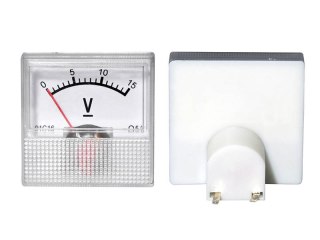 51-615# Miernik analogowy voltomierz kwadrat mini 15v`