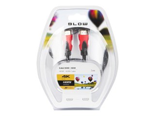 92-051# Przyłącze hdmi-hdmi red 4k 1.0m proste`