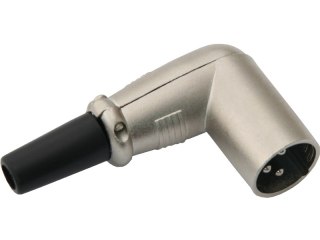 1655# Wtyk mikrofonowy xlr 3p na kabel kątowy