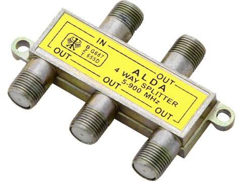 3104# Rozgałęźnik f: sat 4 way spliter alda