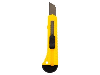 3136# Nożyk łamany 18mm introligatorski plastikowy żółty