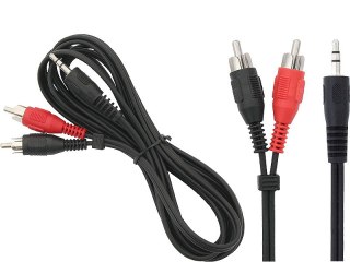 4336# Przyłącze wtyk 3,5st-2xwtyk rca 1,8m`