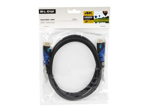 92-637# Przyłącze hdmi-hdmi blue proste 1.5m 4k`
