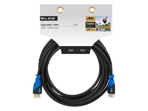 92-639# Przyłącze hdmi-hdmi blue proste 5m 4k`