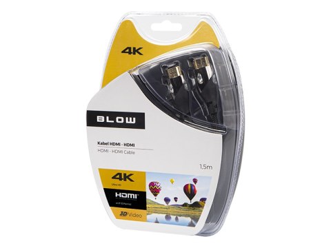 92-640# Przyłącze hdmi-hdmi premium 1.5m black 4k 2.0`
