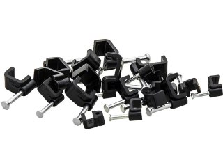 42-006# Uchwyt kabla 6/4mm czarny płaski