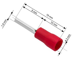 43-020# Konektor tulejkowy izolowany 1,9/19mm kabel 4,3mm
