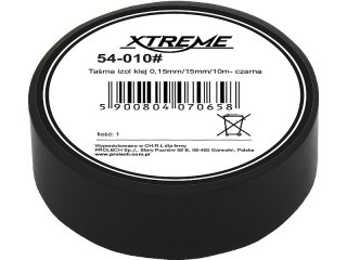 54-010# Taśma izolacyjna klejąca 0,15mm/15mm/10m - czarna
