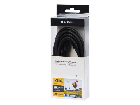 92-653# Przyłącze hdmi-hdmi black kątowe 3m skręcane`