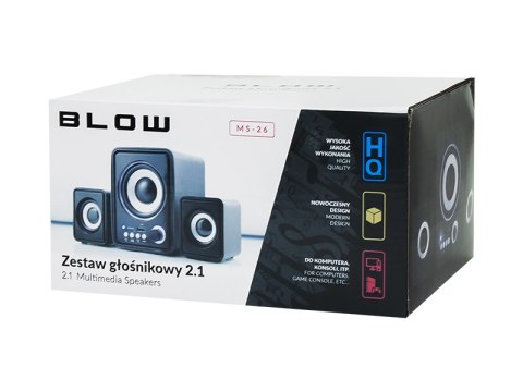 66-377# Głośniki komputerowe 2.1 ms-26subwoofer led"