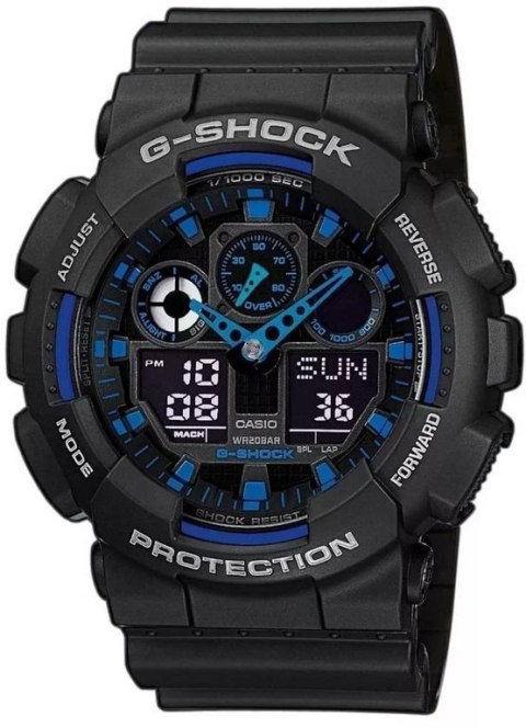 Casio ZEGAREK MĘSKI CASIO G-SHOCK GA-100-1A2ER (zd135b) + BOX