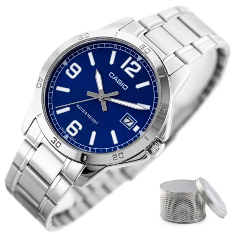 Casio ZEGAREK MĘSKI CASIO MTP-V004D-2B (zd047g) + BOX